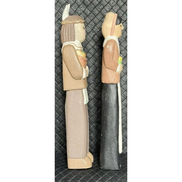 Midwest Importers of Cannon Falls Pilgrims Thanksgiving Figures 10 Inch - Picture 5 of 12